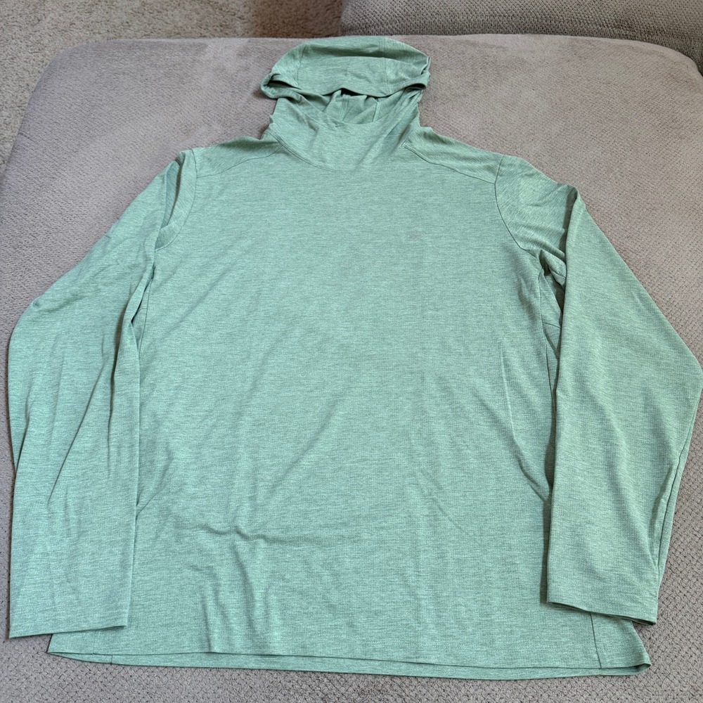 Arc'teryx Cormac Hoody Mens XL Green Heather Sun Shirt‎ Lightweight Hiking 2020s